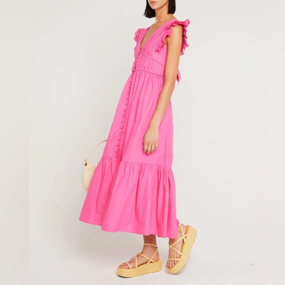 O.p.t. Stella dress - cotton magenta dress